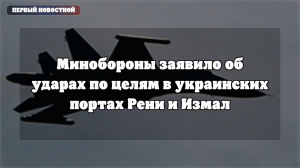 Минобороны сообщило об ударах БПЛА по объектам в портах Рени и Измаил