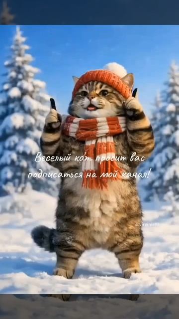 Веселый кот!