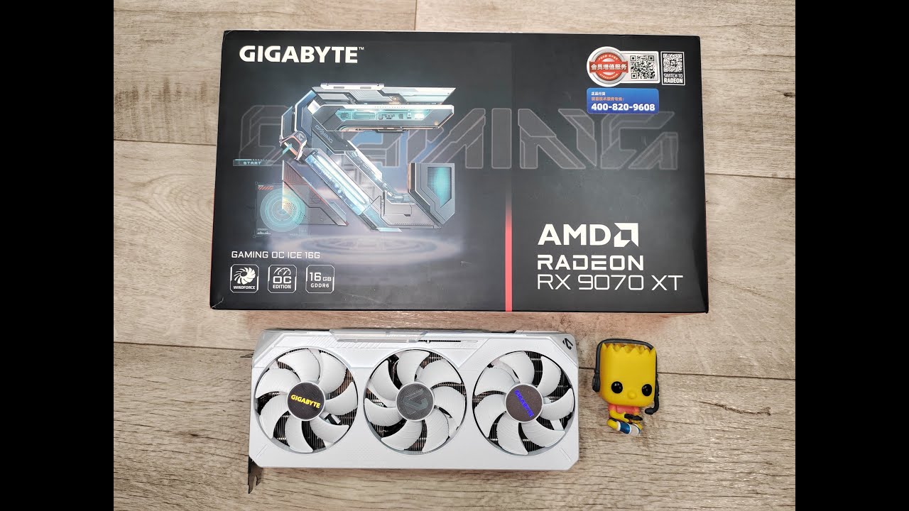 Gigabyte Radeon RX 9070 XT Gaming OC ICE 16 Gb Review | Silent Unboxing & Benchmark 8k
