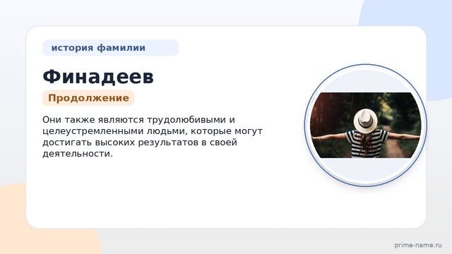 Фамилия Финадеев: происхождение, значение и склонение