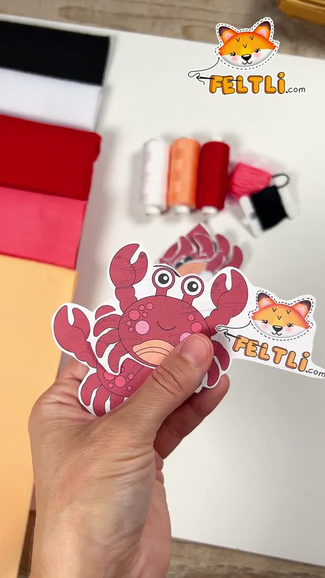 Игрушки из фетра / Краб из фетра 🦀 #feltli #игрушкиизфетра #своимируками #изфетра #фетр #допосле