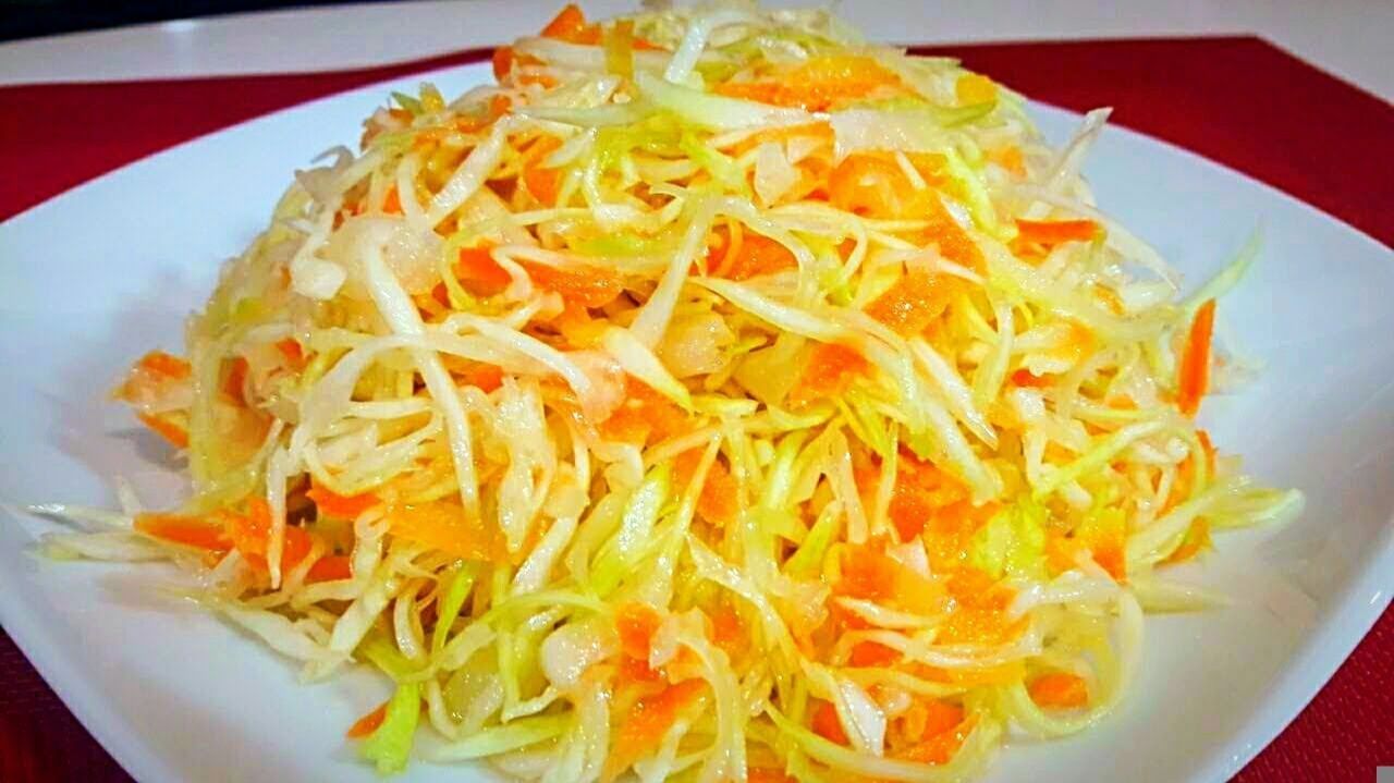 Салат из Свежей Капусты как в Столовой Как Приготовить Вкусный Хрустящий Салат из Капусты с Уксусом