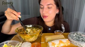 МУКБАНГ ВЬЕТНАМСКАЯ КУХНЯ | ФО БО СПРИНГ РОЛЛЫ |  🍜  не ASMR