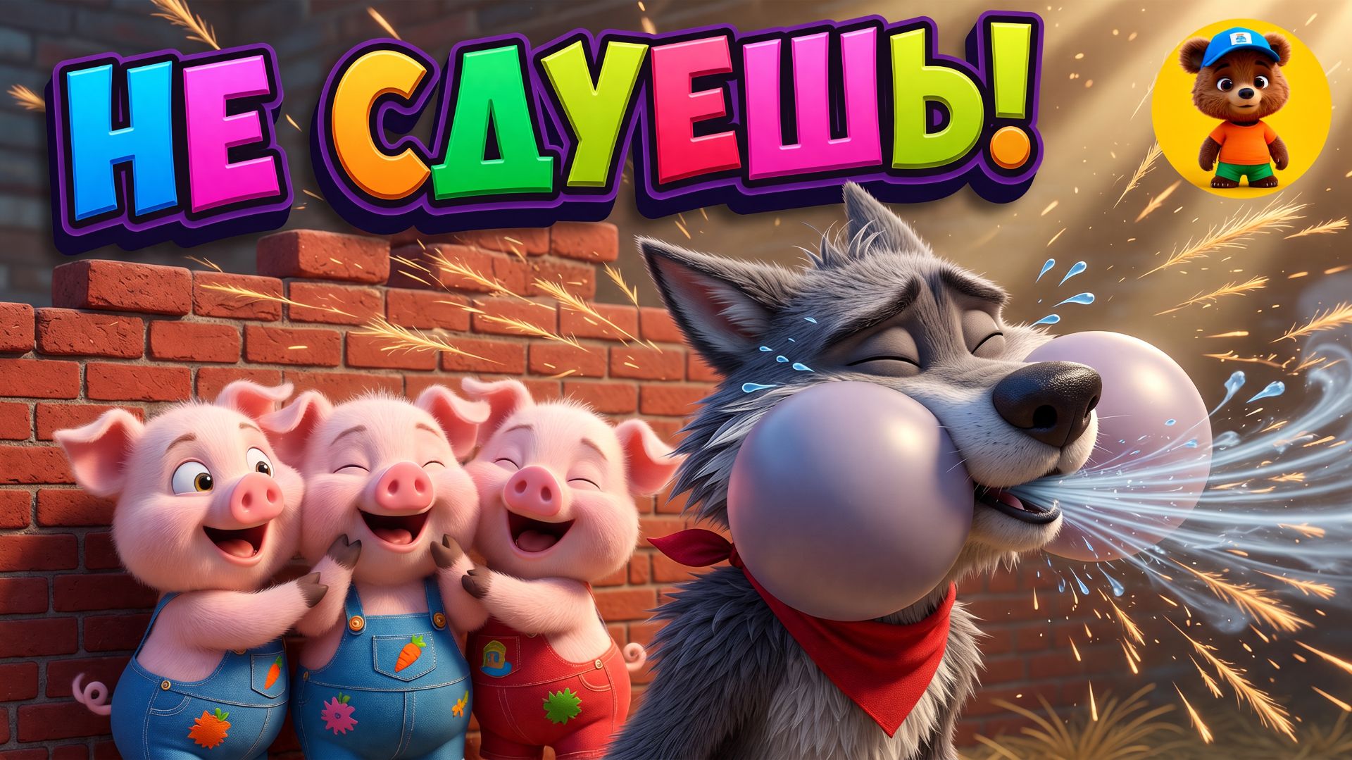 Три поросёнка 🐷 Сказка-песенка для малышей | Песенки Мишани
