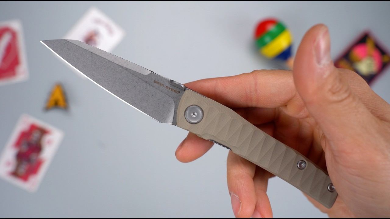 Нож Real Steel Destra stonewash сталь Nitro-V рукоять Grooved Coyote G10 7222C