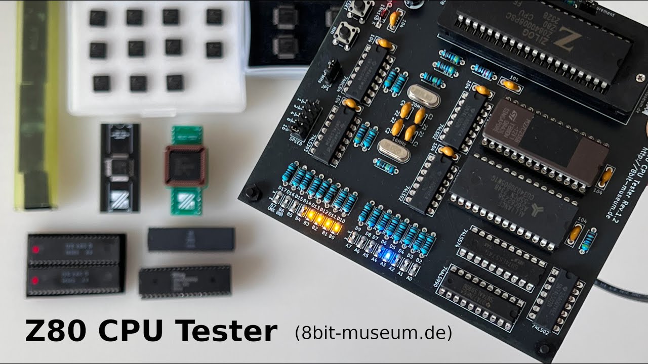 Z80 CPU Tester сборка и проверка процессоров в DIP, PLCC, QFP корпусах (8bit-museum.de)