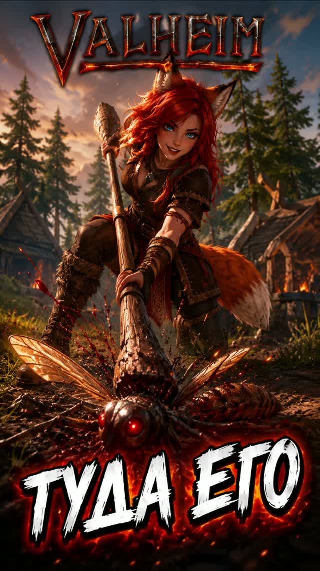 ТУДА ЕГО | #shorts #melodia_fox #Twitch #valheim  #моментытвич #streamer