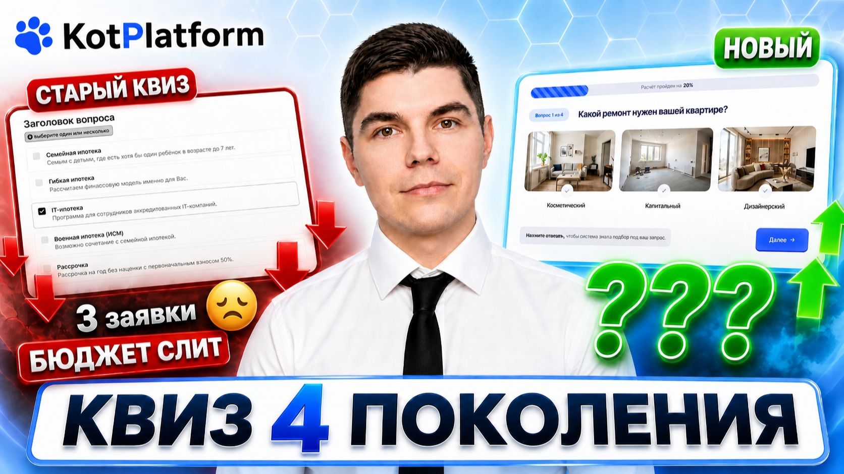 Как создать квиз-сайт под рекламу? И ВЫЙТИ В ПЛЮС! / Новинка - квиз 4 поколения!
