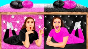 Секретный домик под кроватью # Богатая и бедная Челлендж от Fun Challenge