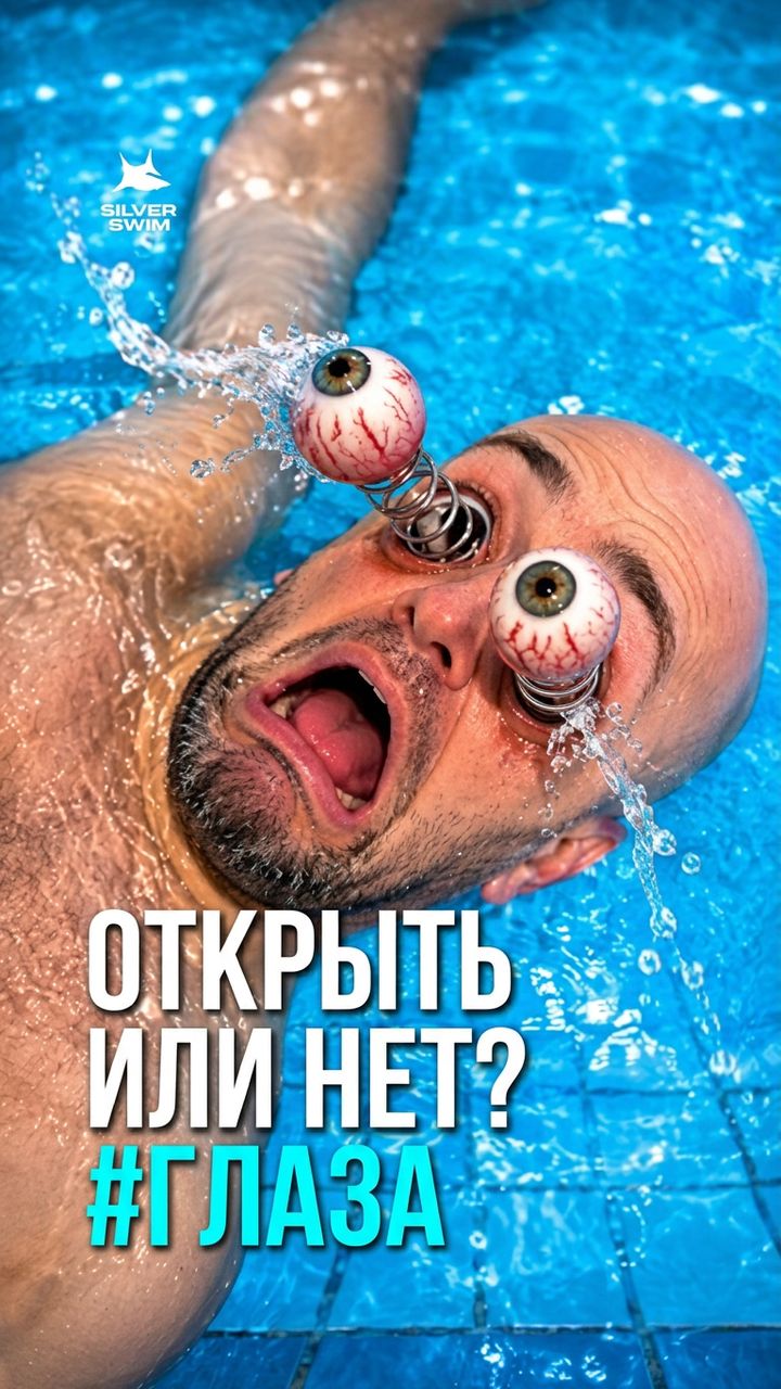 Как правильно плавать: открывать глаза или нет в бассейне? 🏊♀️ #техника #shorts