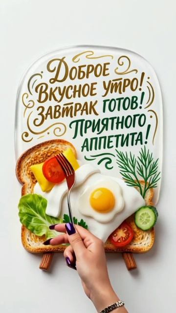 ДОБРОЕ УТРО! ЗАВТРАК ГОТОВ! ПРИЯТНОГО АППЕТИТА!😋