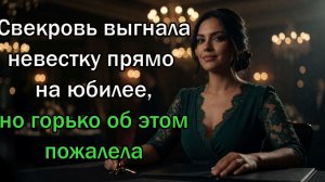 Свекровь выгнала невестку прямо на юбилее, но горько об этом пожалела