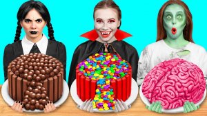 Кулинарный Челлендж_ Уэнсдей vs Вампир vs Зомби _ Смешные Моменты