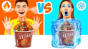 Холодная или Горячая Еда Челлендж # Крутые Творческие Лайфхаки от MeMeMe Challenge