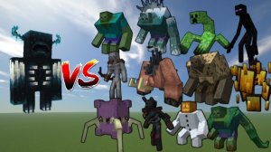 Варден бросает вызов боссам Minecraft | Эпичная битва мобов