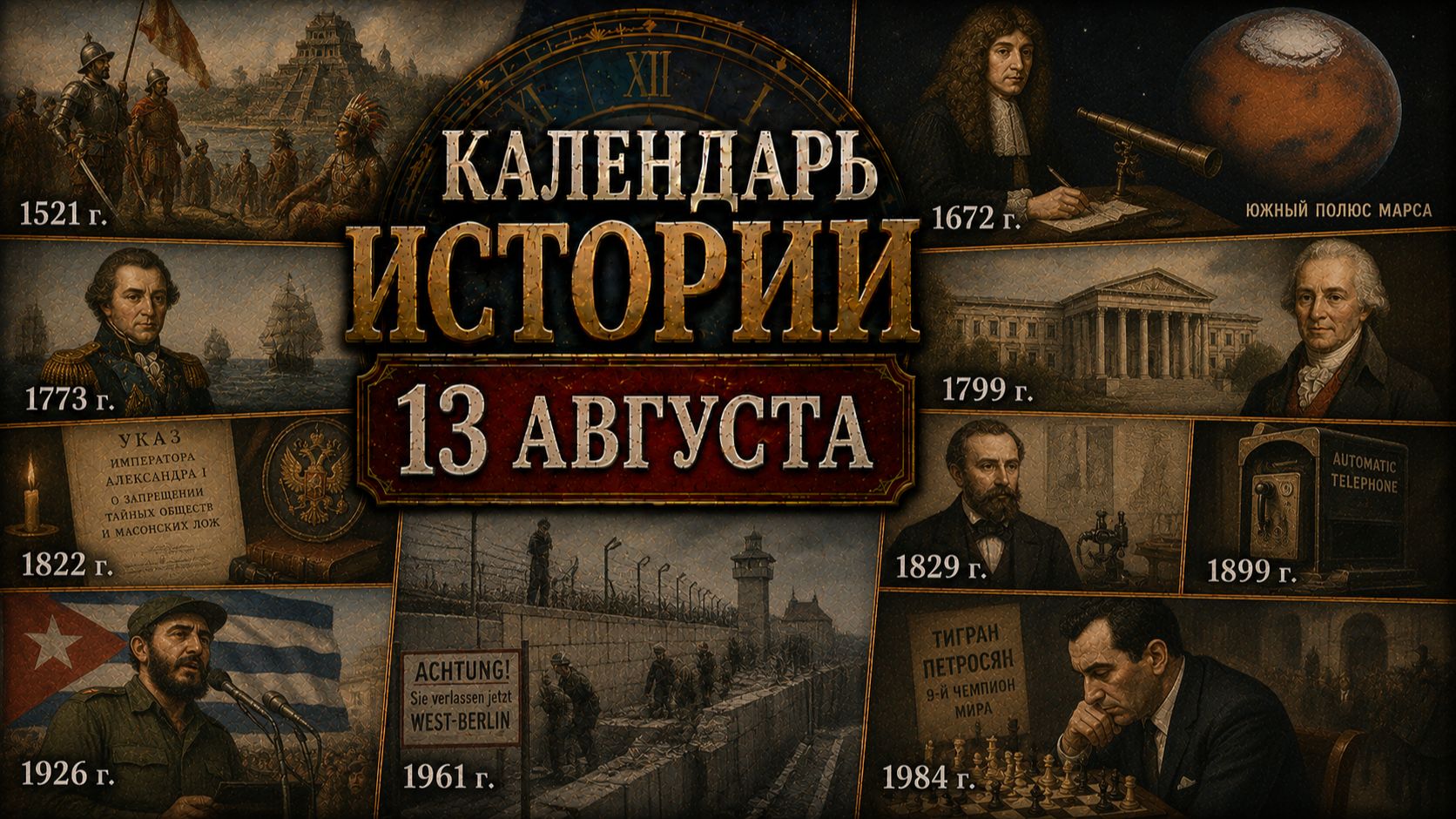 КАЛЕНДАРЬ ИСТОРИИ 13 АВГУСТА