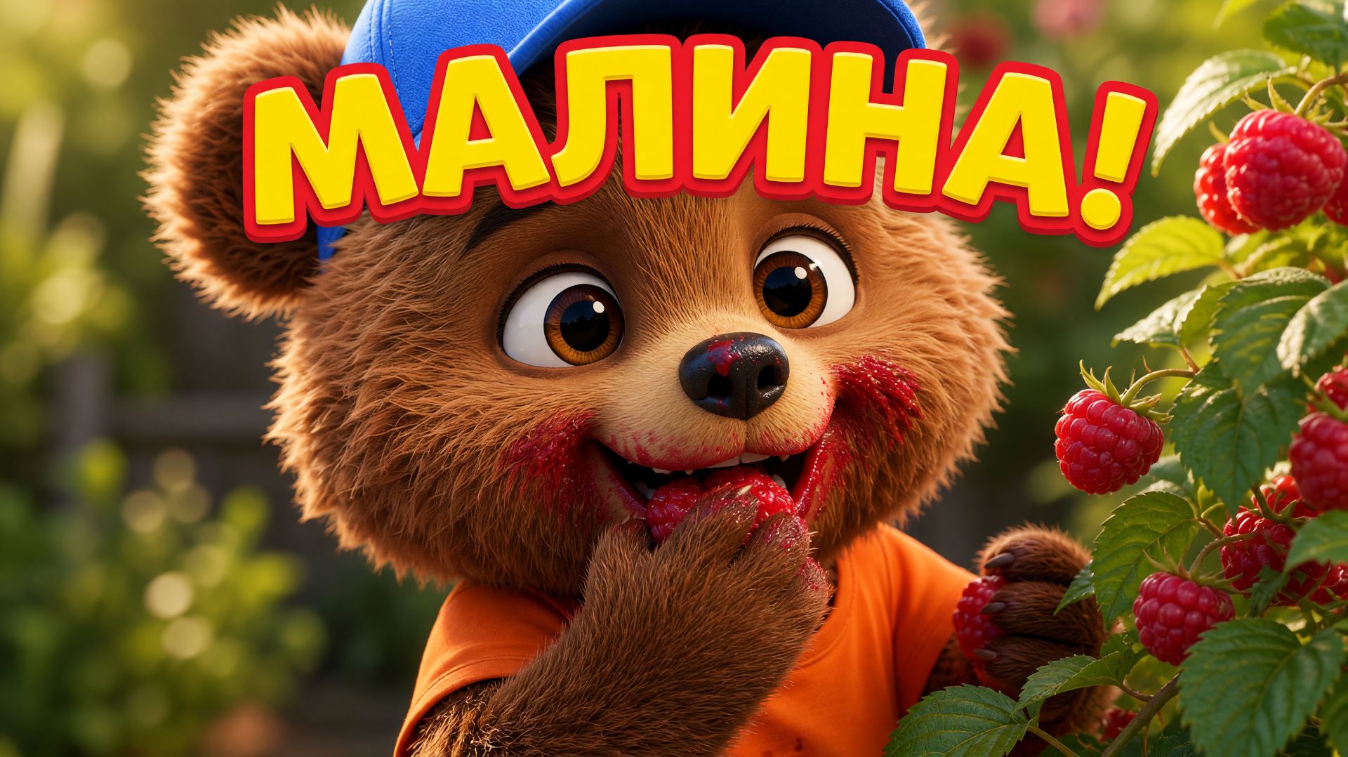 Мишаня на даче — песенка про бабушку, дедушку и сладкую малину