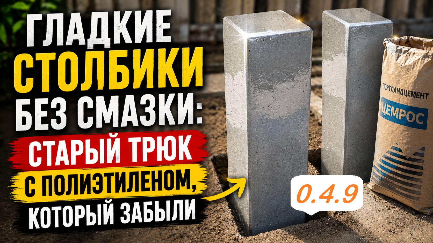 0.4.9. Гладкие столбики без смазки: старый трюк с полиэтиленом, который забыли.7