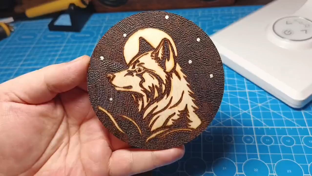 Ручное выжигание по дереву. Волк. #woodburning #пирография