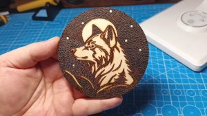 Ручное выжигание по дереву. Волк. #woodburning #пирография