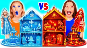 Строим Удивительный Кукольный Домик Холодный vs Горячий Челлендж # Простые Трюки для Декора