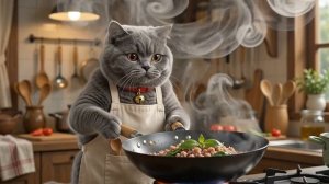 КОШЕЧКА ГОТОВИТ АСМР
