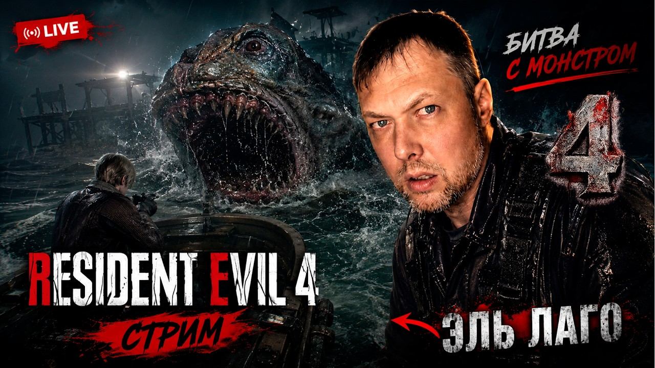 RESIDENT EVIL 4 — СТРИМ #4 ЧУДОВИЩЕ ЭЛЬ ЛАГО #ешсереж