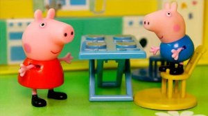 Видео про игрушки свинка Пеппа - на диете. Новые игрушечные мультики для детей