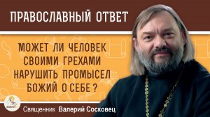 Может ли человек своими грехами нарушить Промысел Божий о себе?  Священник Валерий Сосковец