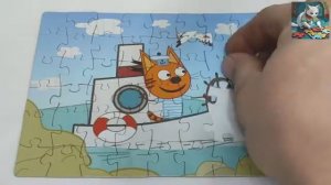ТРИ КОТА НА МОРЕ -УЧИМСЯ СОБИРАТЬ ПАЗЛЫ ИЗ МУЛЬТФИЛЬМА ТРИ КОТА ПАЗЛЫ ДЛЯ САМЫХ МАЛЕНЬКИХ