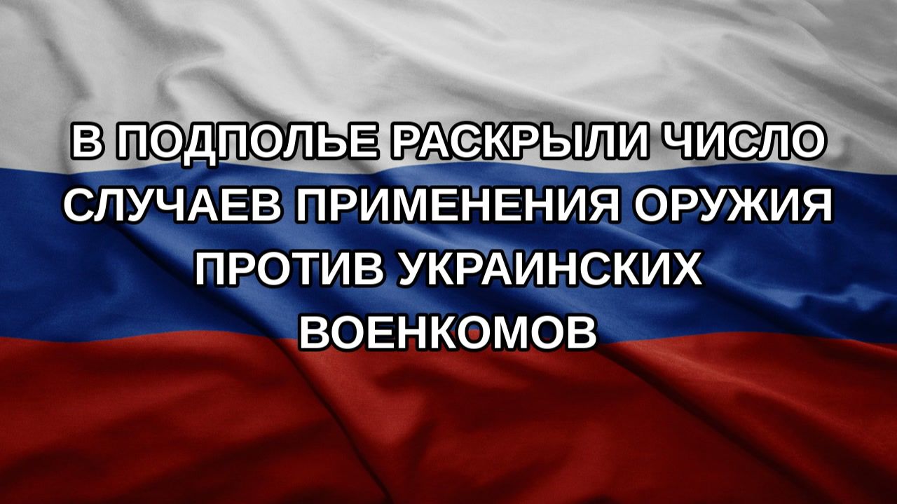 В подполье раскрыли число случаев применения оружия против украинских военкомов