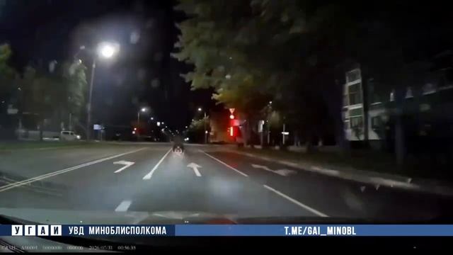 Ночная погоня за мотоциклистом в Солигорске