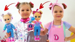 Диана и Рома играют с куклами Love, Diana