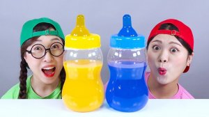 Конфеты в бутылках Желе Мукбанг