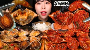Мукбанг - морепродукты и краб и креветки - морской стол