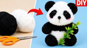 DIY Панда из Помпонов 🐼 Такая Милая и Легко Сделать!
