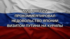 МИД России прокомментировал недовольство Японии визитом Путина на Курилы