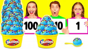 100 Слоев Еды Челлендж # Кулинарная битва с Секретными Гаджетами DaZaZa Challenge