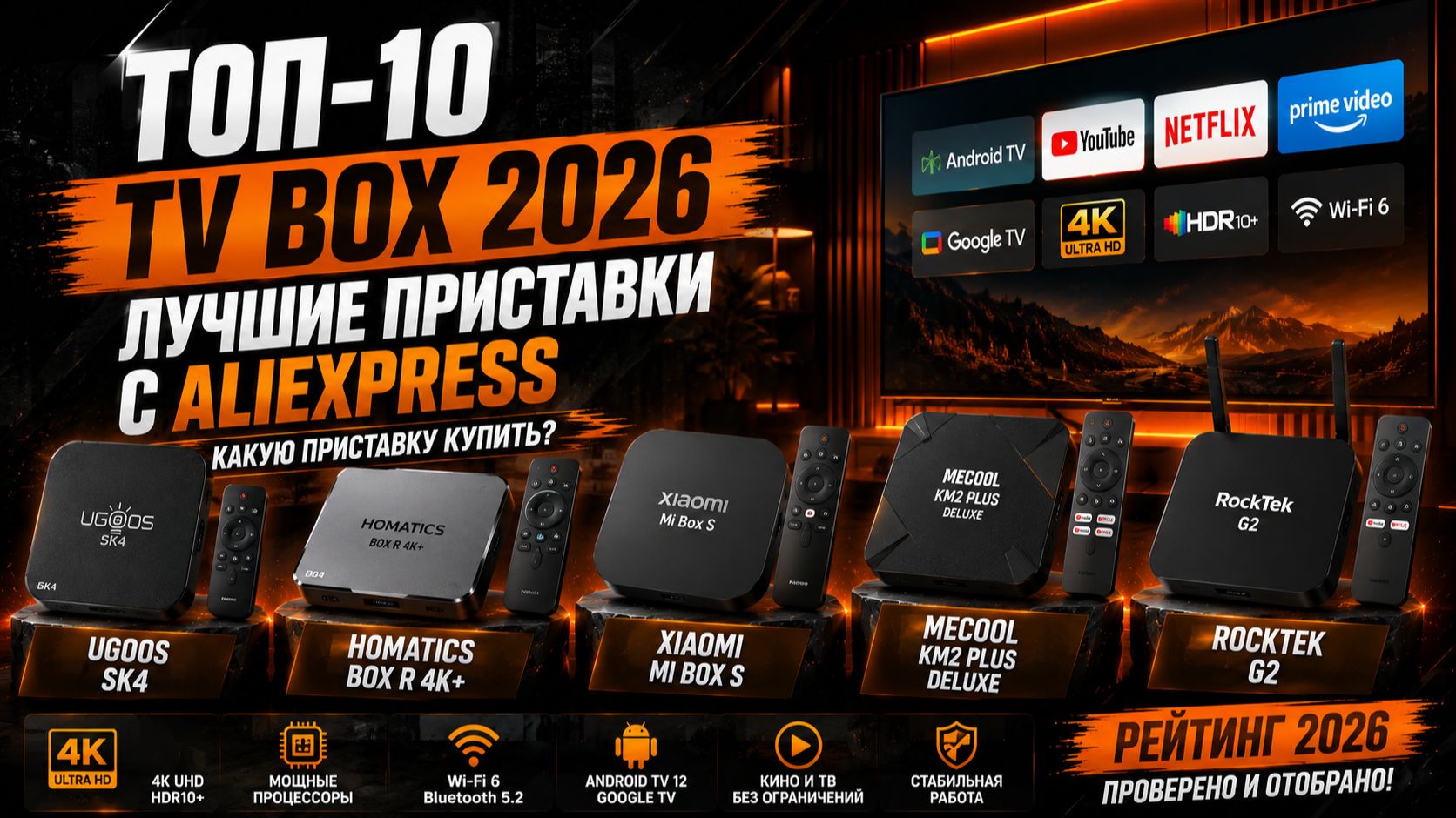 Лучшие ТВ-приставки 2026 года — ТОП-10 Smart TV Box для телевизора
