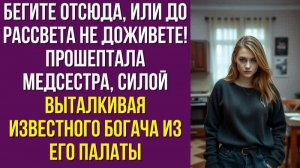Бегите отсюда, или до рассвета не доживете — прошептала медсестра, силой выталкивая