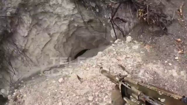 Осмотр украинских позиций бойцами СпН ВС РФ