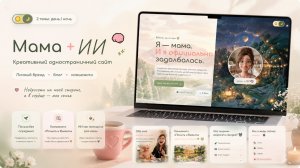 Мама + ИИ — креативный сайт для личного бренда | День и ночь | Обзор Tech Hacker