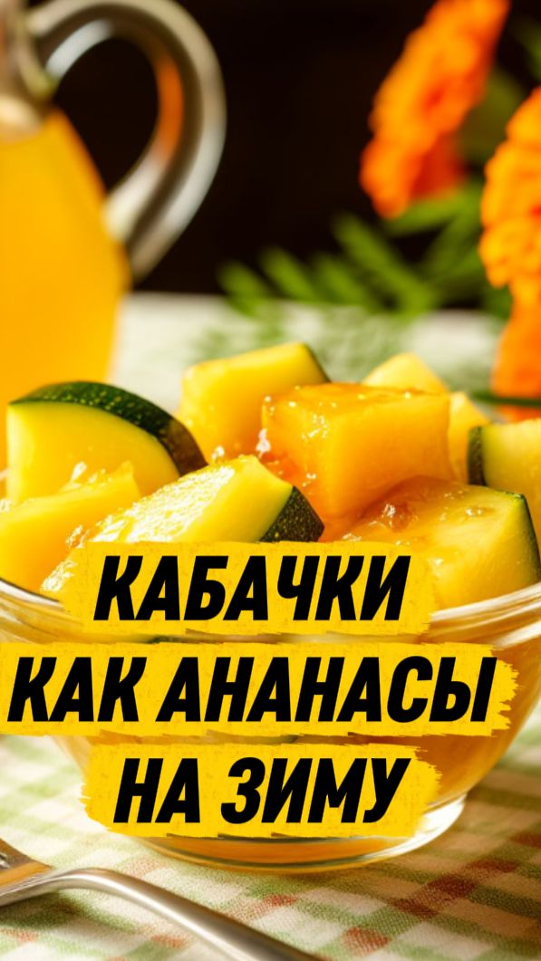 Кабачки как ананасы — простой рецепт сладкой заготовки на зиму 🍍
