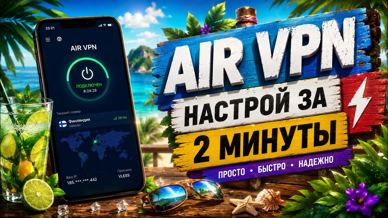 Как настроить HAPP на телефоне за 2 минуты 🔥 Air VPN для Android и IPhone