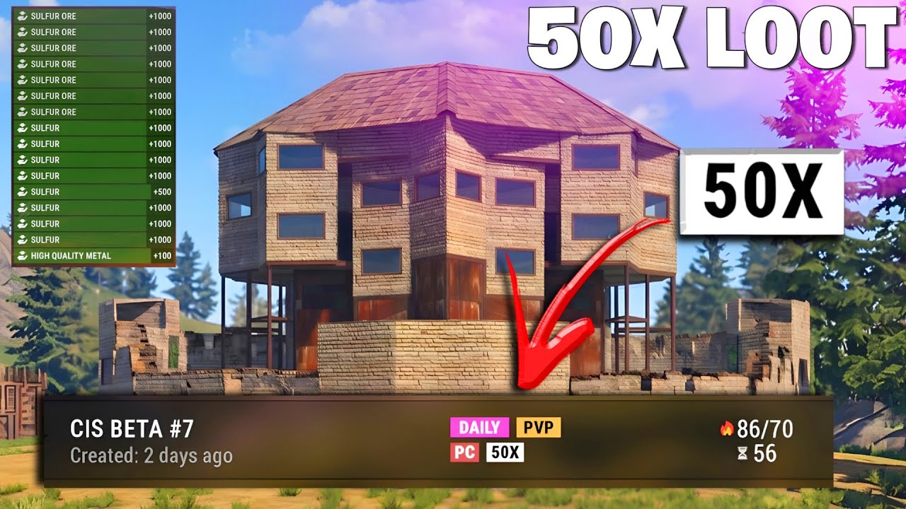 50X Loot Server 😱 Oxide Survival Island | оксайд