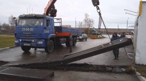 Кран - гидроманипулятор КамАЗ 65117 - работай!