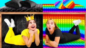 Секретный Домик Под Кроватью _ Богатая vs Бедная Сумасшедший Челлендж