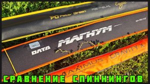 281-Тест, сравнение спиннингов. Maximus Gravity X, ОЛТА Магнум, Piter Green Eagle