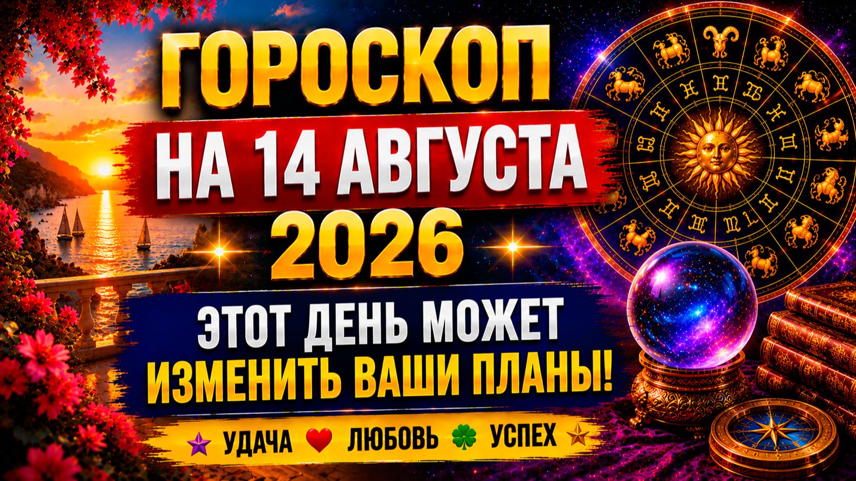 Гороскоп на 14 августа 2026 🔮 Этот день может изменить ваши планы!