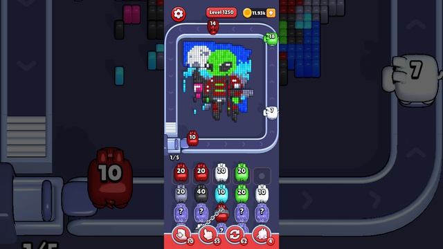 Прохождение 1250 уровня Pixel Flow